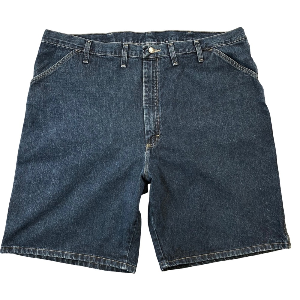 Wrangler Mens Carpenter Denim Shorts Dark Wash Blue Cotton Size 44 6400MQW